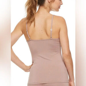 NWT 2 x Simons padded blush silky v neck spaghetti strap camisole tank M